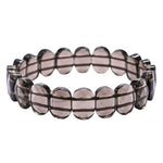 Smoky Quartz Faceted Beads Bracelet - Oval Stone