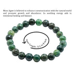 Moss Agate Bracelet (Elastic)
