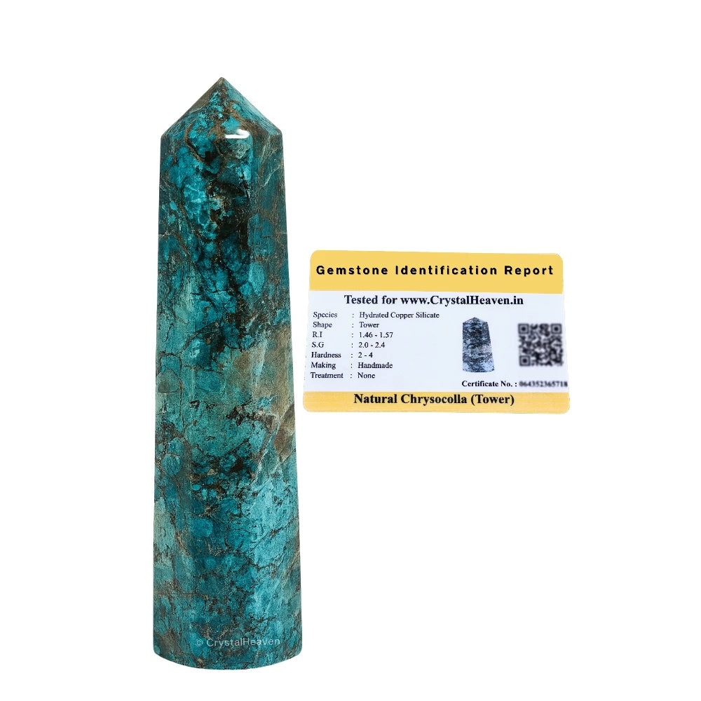 Chrysocolla  Crystal Tower (2" to 3" inch) 
