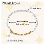 Clear Quartz Bracelets - 2mm Faceted Beads (Gold)