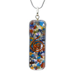 Mix Gemstone Crystal Orgone Pendant - Rectangle