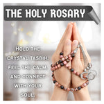 Rhodonite Crystal Tasbih (Silver)
