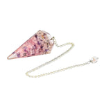 Rose Quartz Amethyst Clear Quartz Crystal Orgone Pendulum