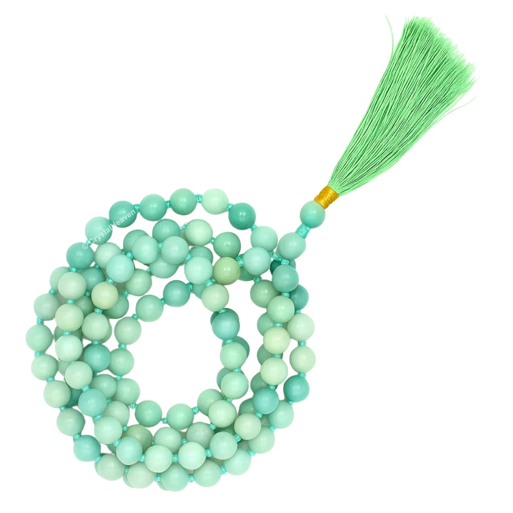 Amazonite Japa Mala (Hand Knotted)