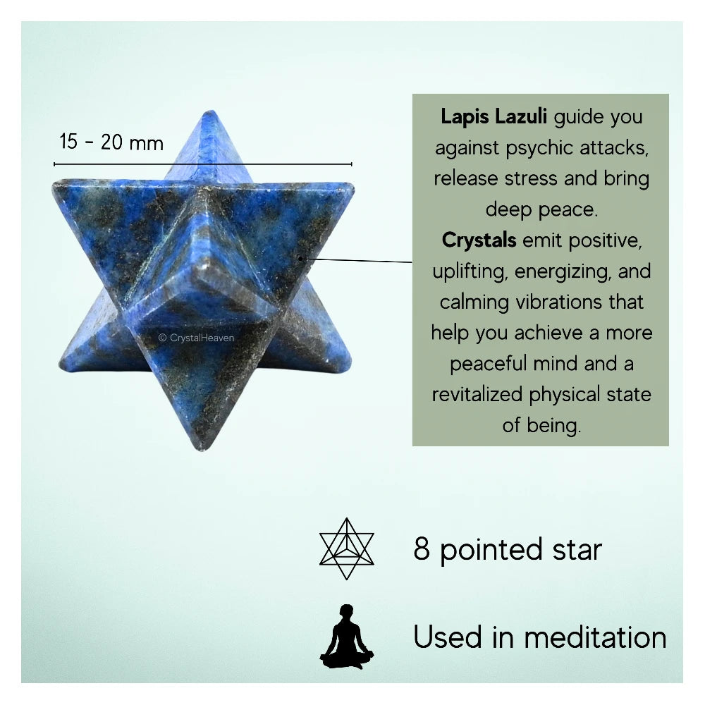 Lapis Lazuli Crystal Merkaba (15-20 mm)