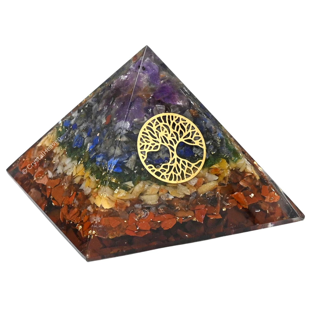 7 Chakra Orgone Pyramid (Small Tree Of Life)