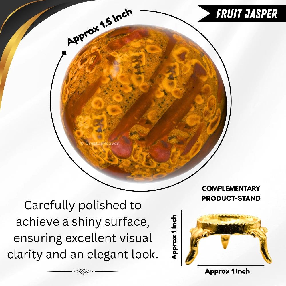 Fruit Jasper Sphere (1.5 Inch)