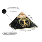 Shungite Orgone Pyramid (Tree Of Life)