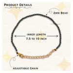Smoky Quartz Bracelets - 2mm Faceted Beads (Gold)