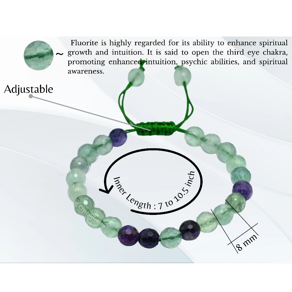 Multi Fluorite Bracelet (Faceted-Adjustable)
