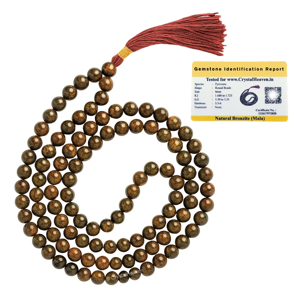 Bronzite Japa Mala (Without Knot)