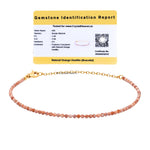 Orange Howlite Bracelets - 2mm Faceted Beads (Gold)