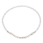 Rainbow Moonstone Bracelets - 2mm Faceted Beads (Silver)