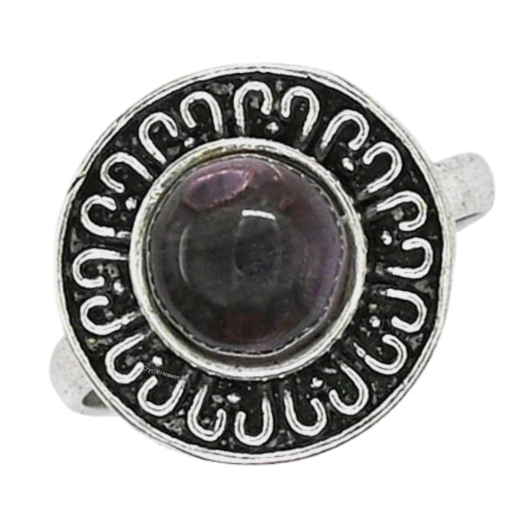 Amethyst Ring (Silver/Round)