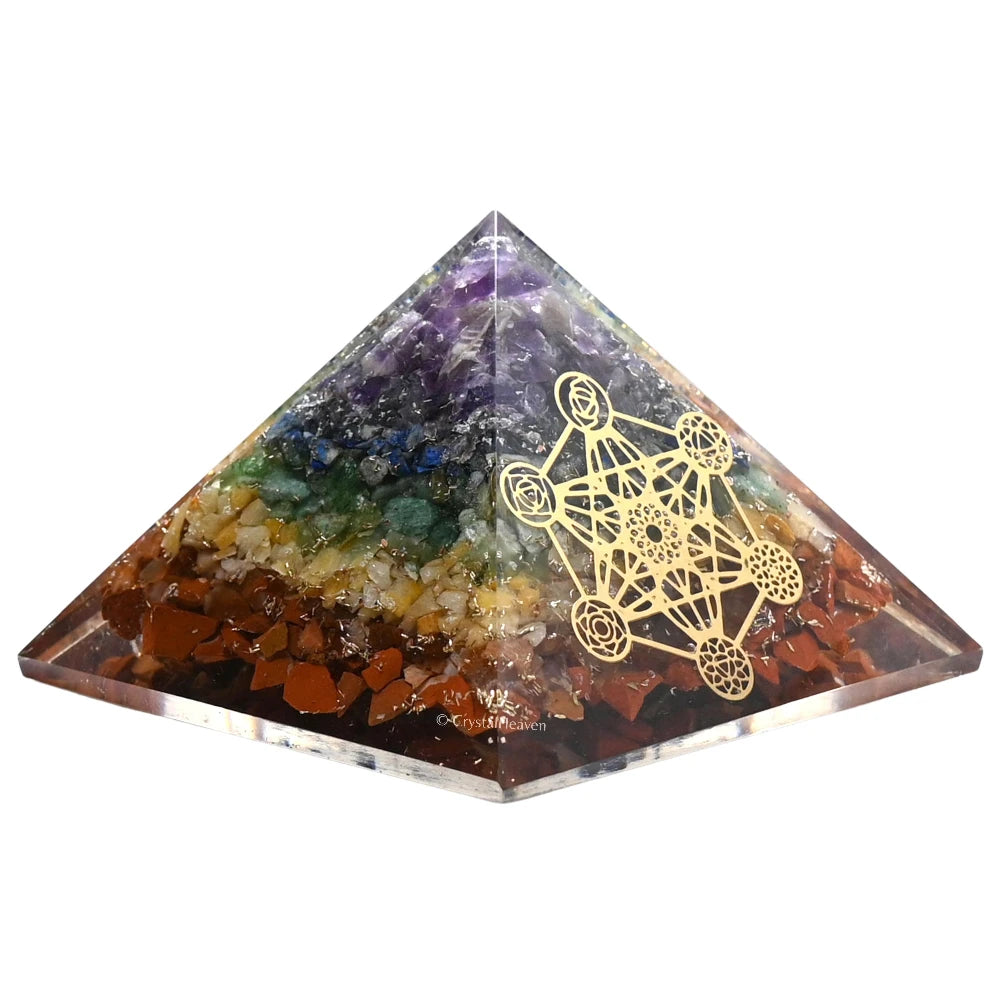 7 Chakra Orgone Pyramid (Chakra Metatron Cube)