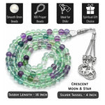 Multi Fluorite Crystal Tasbih (Silver)