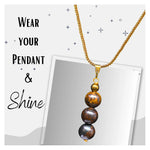 Bronzite Crystal Bead Necklace (Gold)