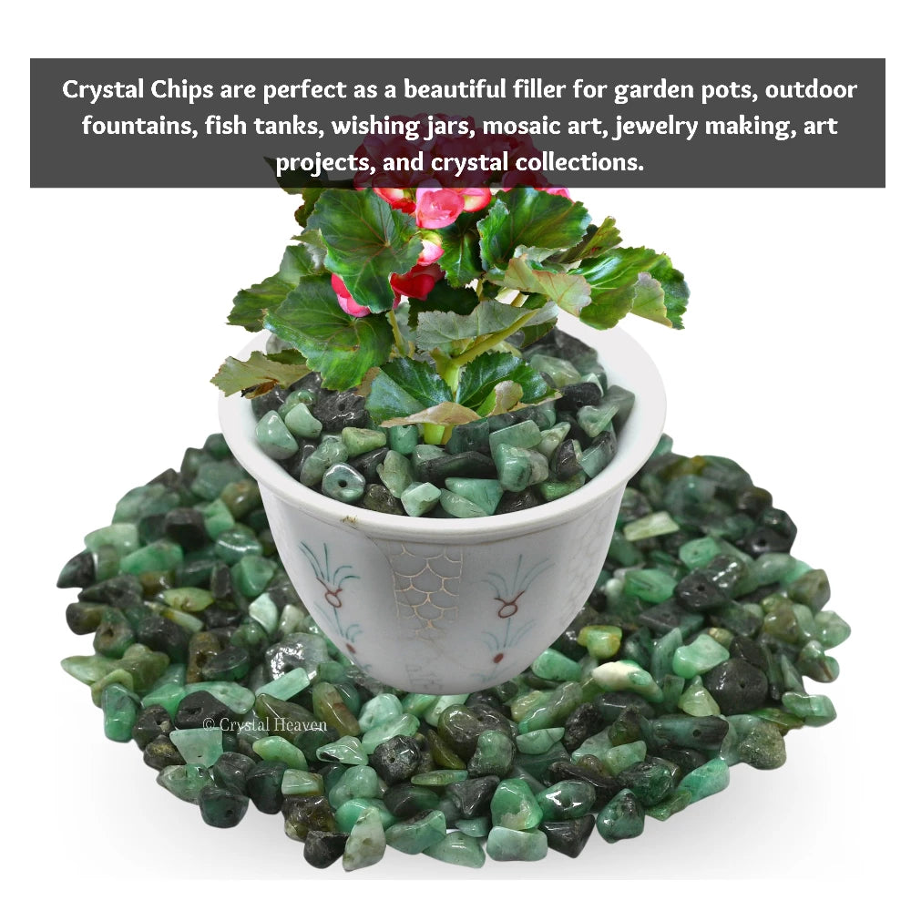 Emerald Chips - Pre Drilled