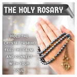 Hematite Crystal Tasbih (Gold)