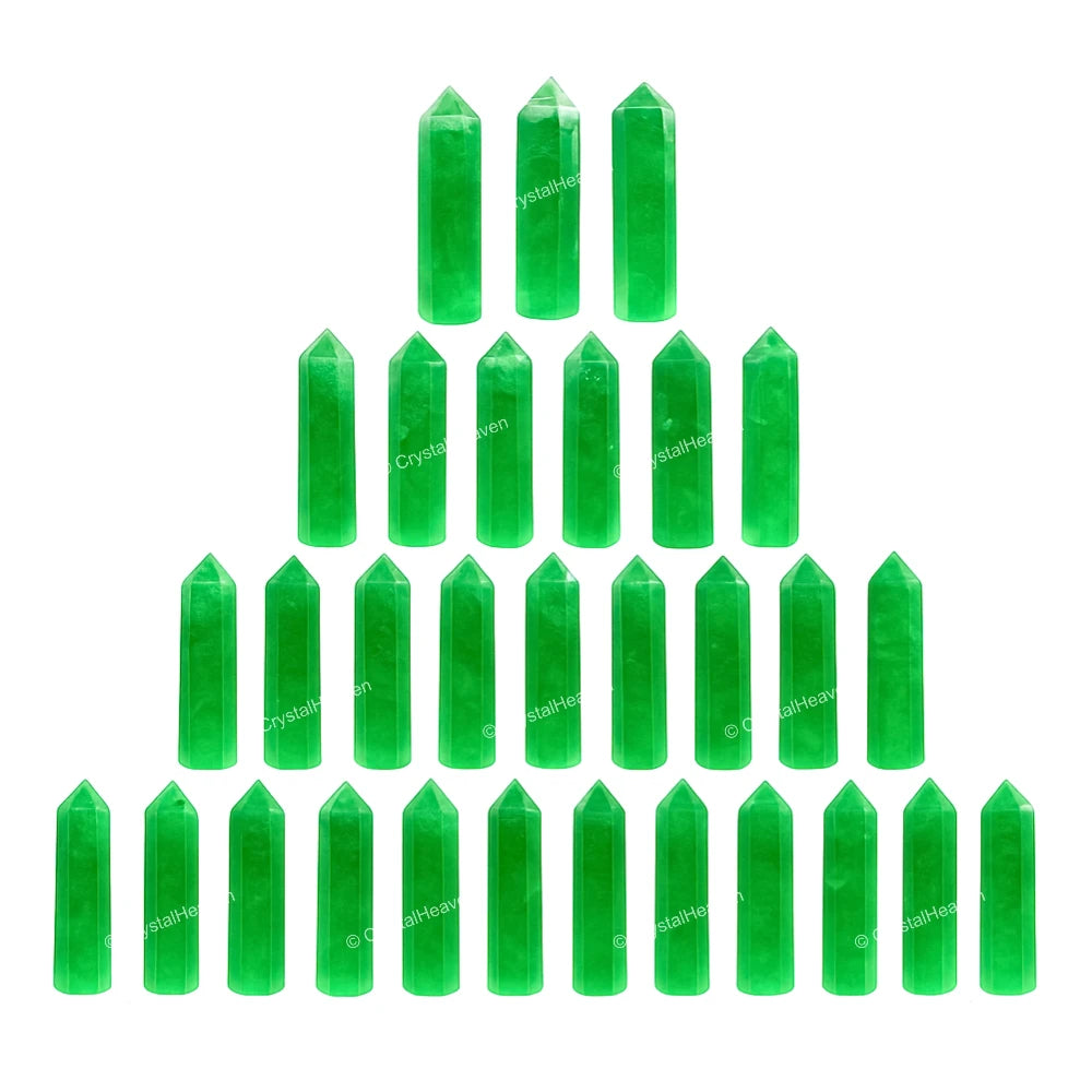 Green Fluorite Pencil Points (Set of 50)