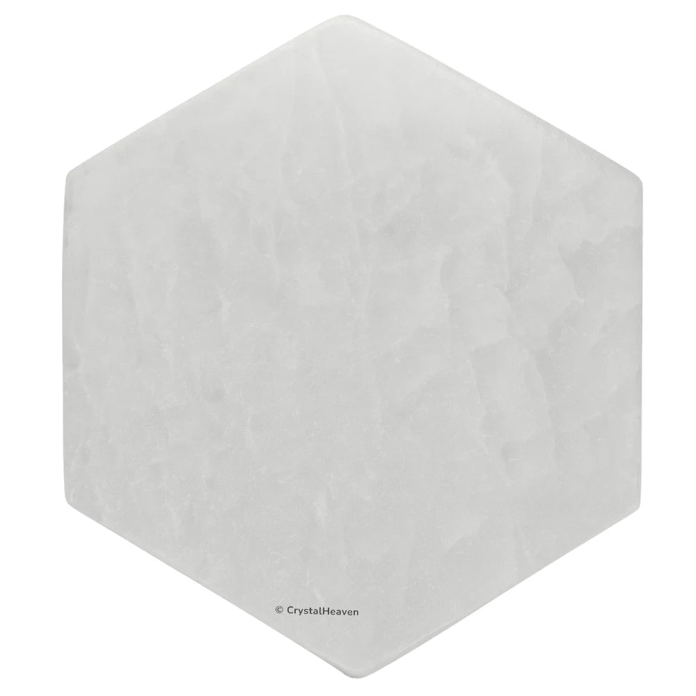 Selenite Charging Plate - Hexagon (4 Inch)