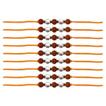 Rudraksha and Sphatik Rakhi for Brother (Set of 10)
