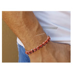 Red Black Jasper Bracelet (Faceted-Adjustable)