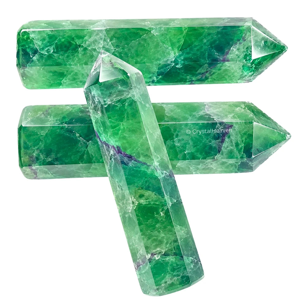 Green Fluorite Pencil Points (Set of 10)