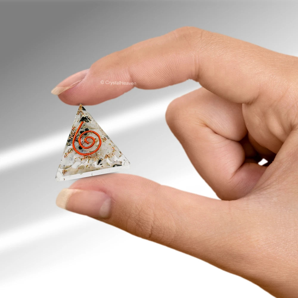 Rainbow Moonstone Orgone Pyramid - 30mm
