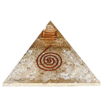 Clear Quartz Crystal Orgone Pyramid - Coil