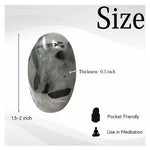 Black Rutilated Quartz Palm Stone