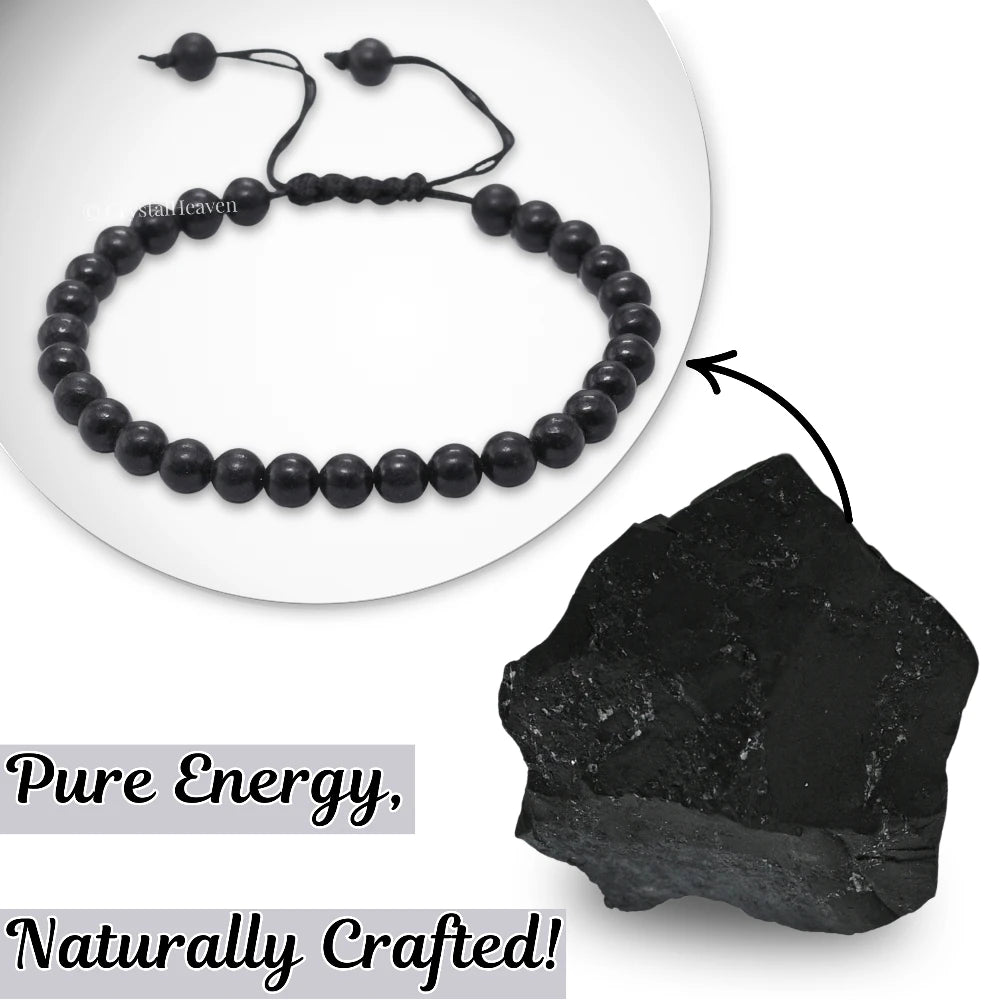 Shungite Healing Crystal Bracelets - 6mm Beads (Adjustable)