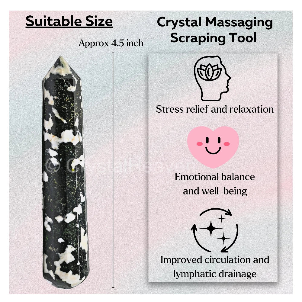 Black & White Tourmaline Wand (Faceted)
