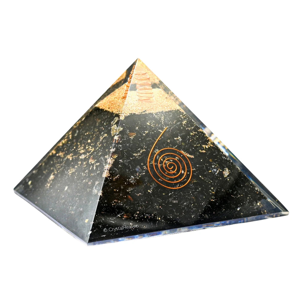 Black Tourmaline Crystal Orgone Pyramid - 130mm