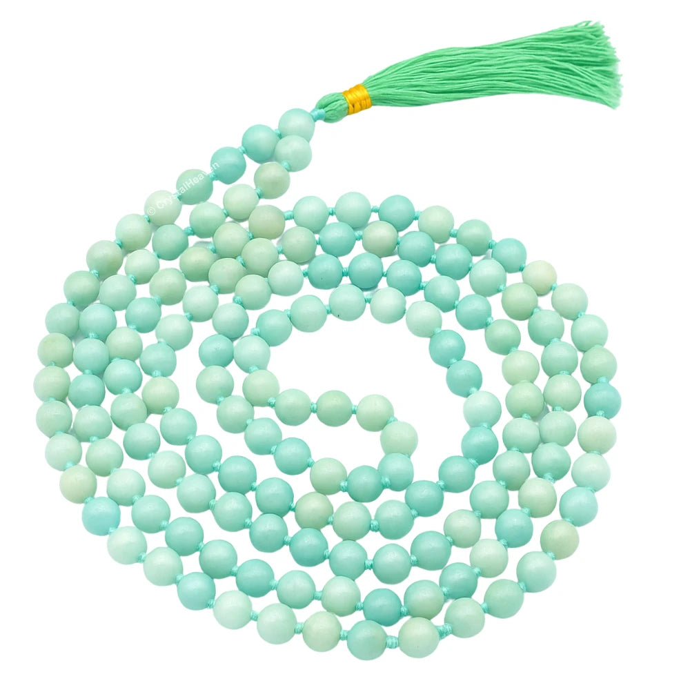 Amazonite Japa Mala (Hand Knotted)