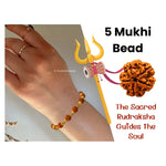 8mm Rudraksha Bracelet (Gold Chain)
