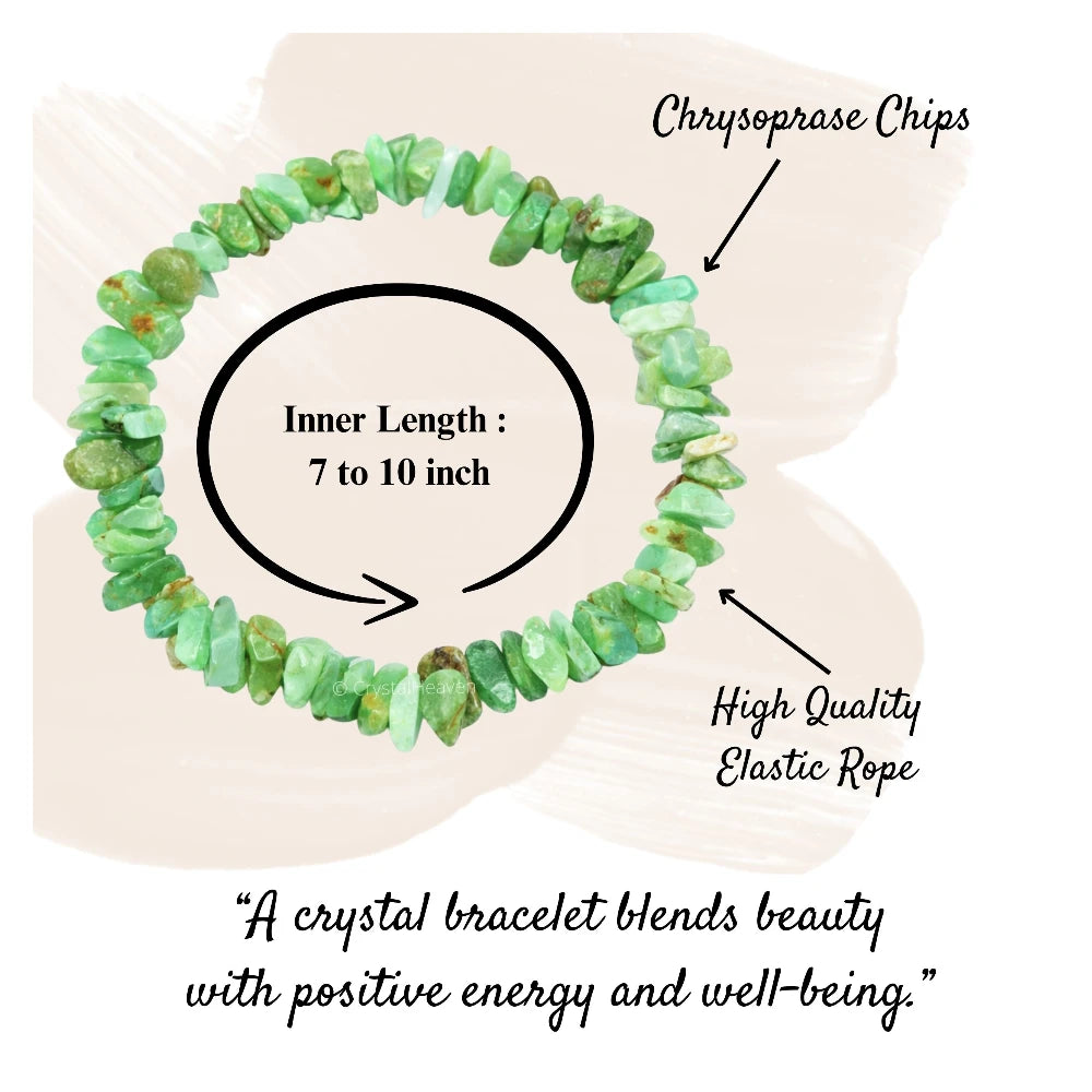 Chrysoprase Chips Bracelet - Premium
