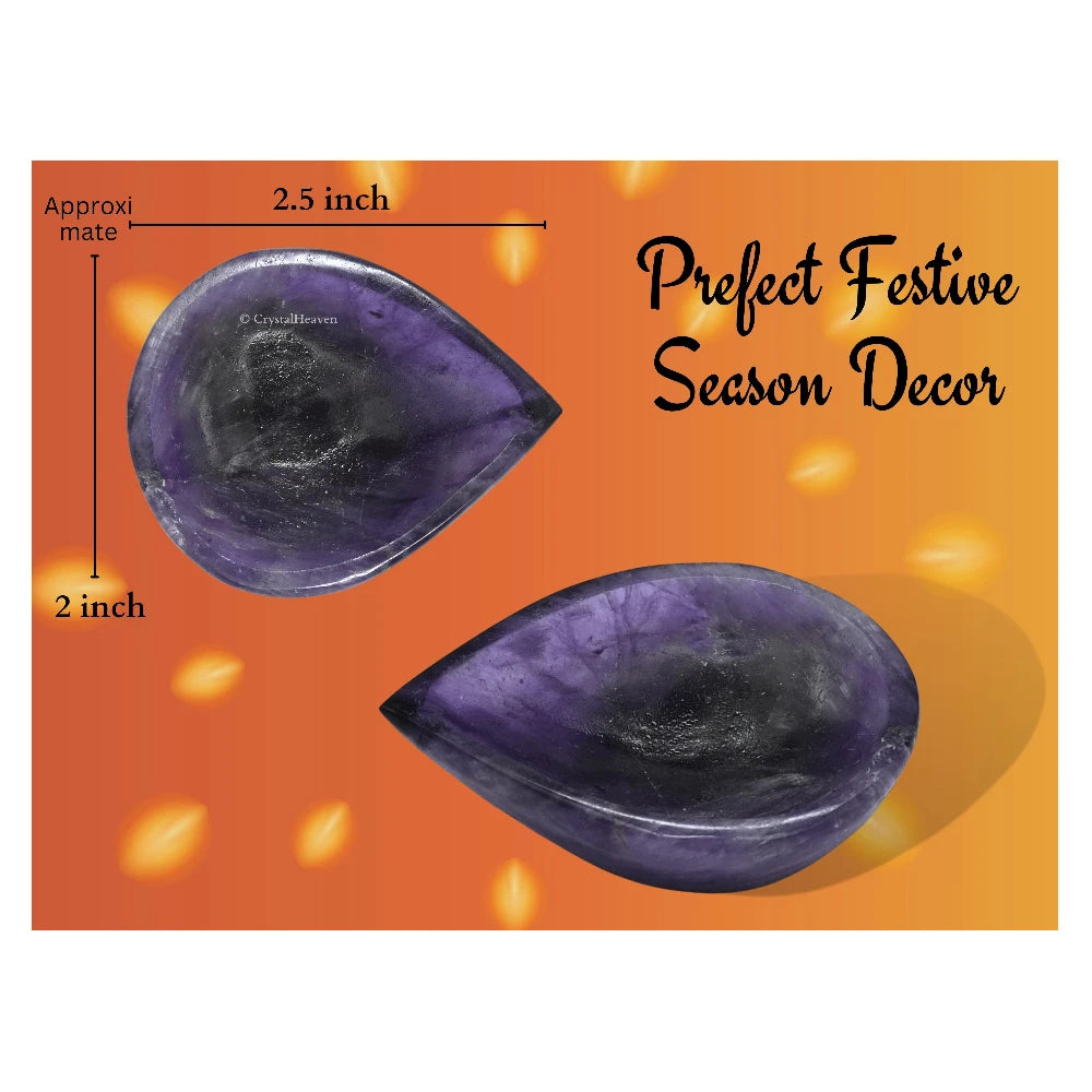 Amethyst Crystal Diya - 1 Batti