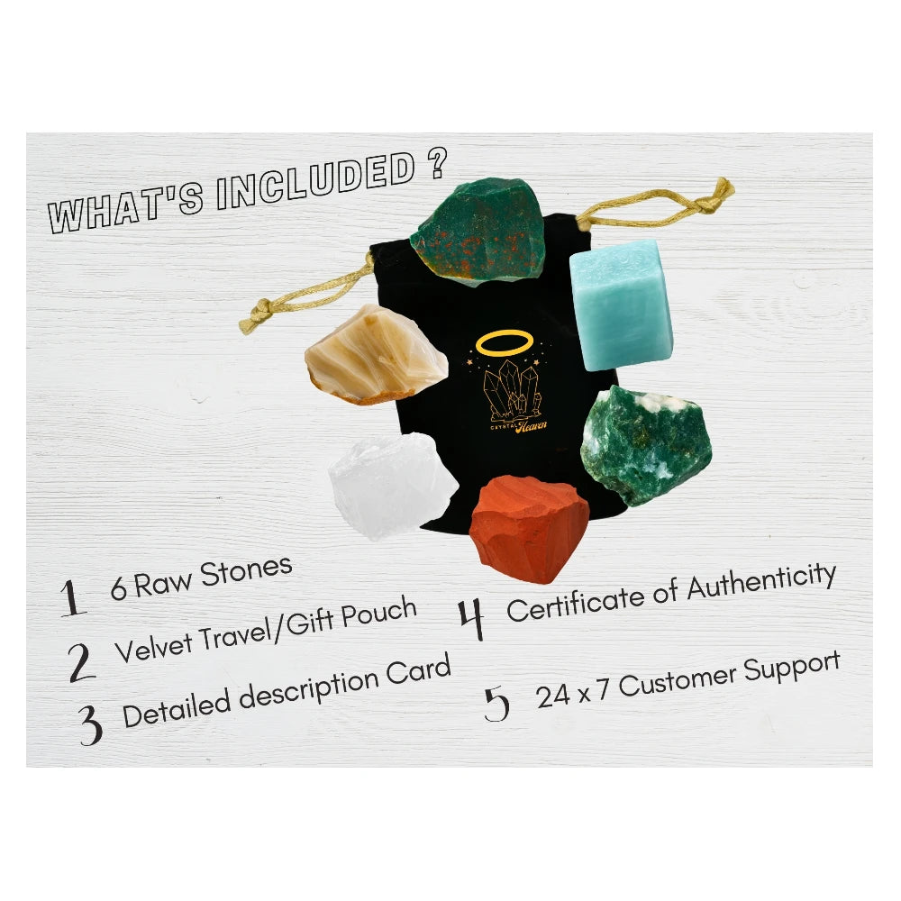 Pain Relief Raw Crystals Set