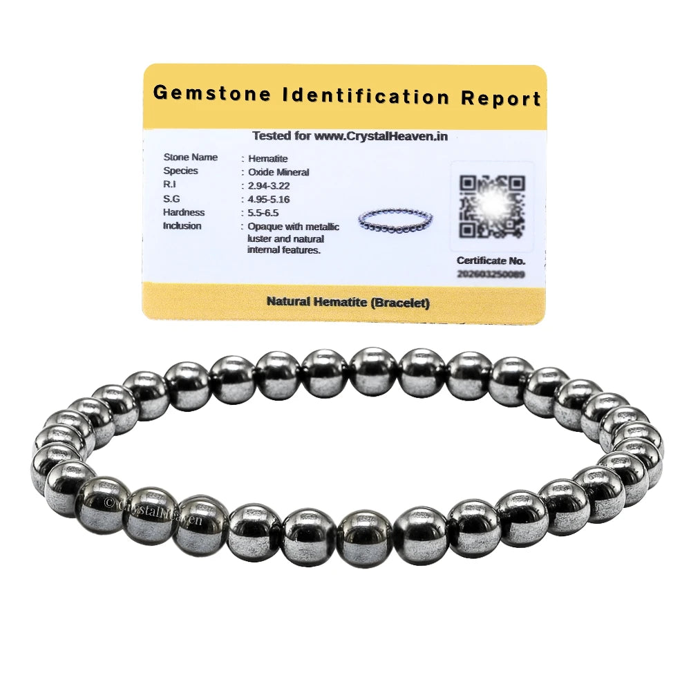 Hematite Healing Crystal Bracelets - 6mm Beads