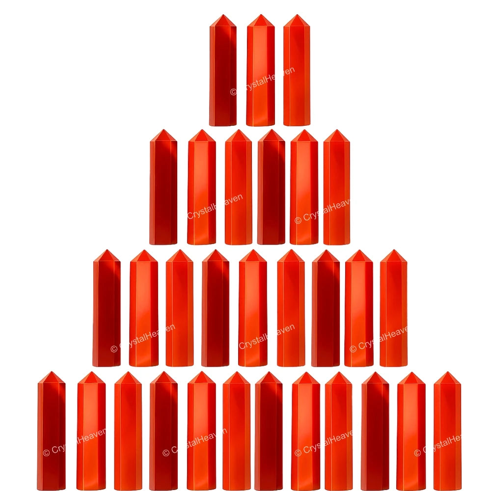 Red Onyx Pencil Points (Set of 3)