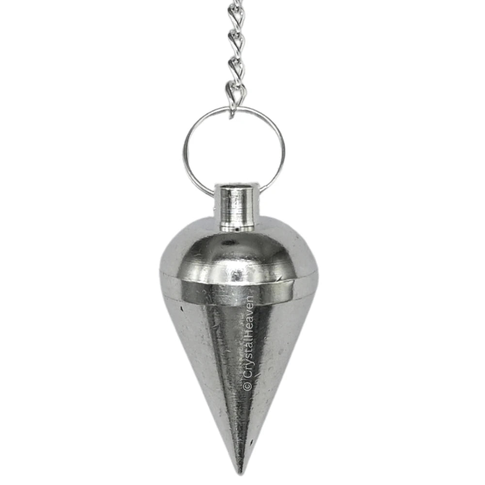 Metal Brass Pendulum - Silver Dome Cone (MP103)