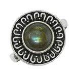 Labradorite Ring (Silver/Round)