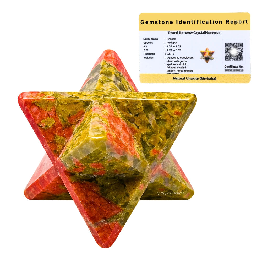 Unakite Crystal Merkaba (45-55 mm)