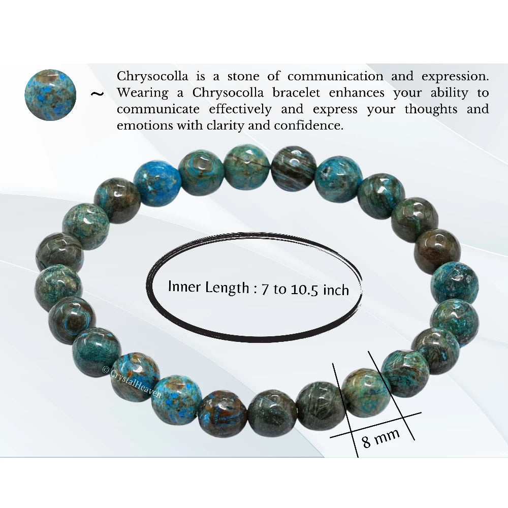 Chrysocolla Bracelet (Faceted-Stretchable)