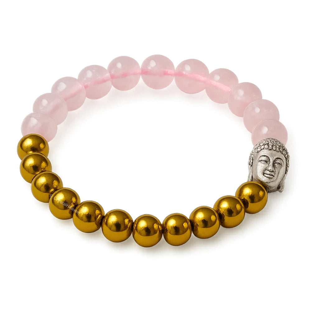 Love and Money Bracelet with Buddha Charm (Silver)