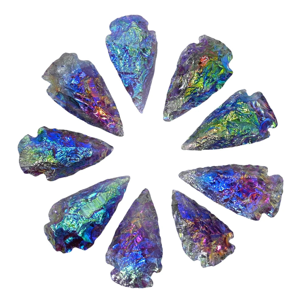 Amethyst Angel aura Quartz Arrowhead - 1" to 1.5"