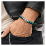Chrysocolla Lapis Lazuli with Buddha Bracelet (Elastic)