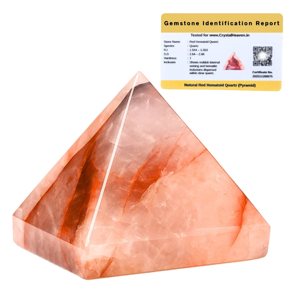 Red Hematoid Quartz Pyramid (1.5 Inch)