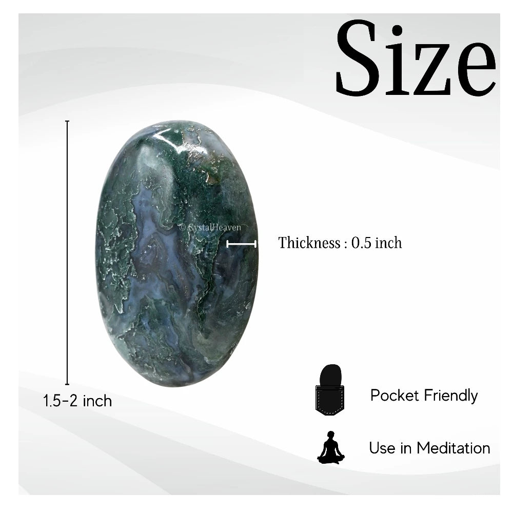 Moss Agate Palm Stone